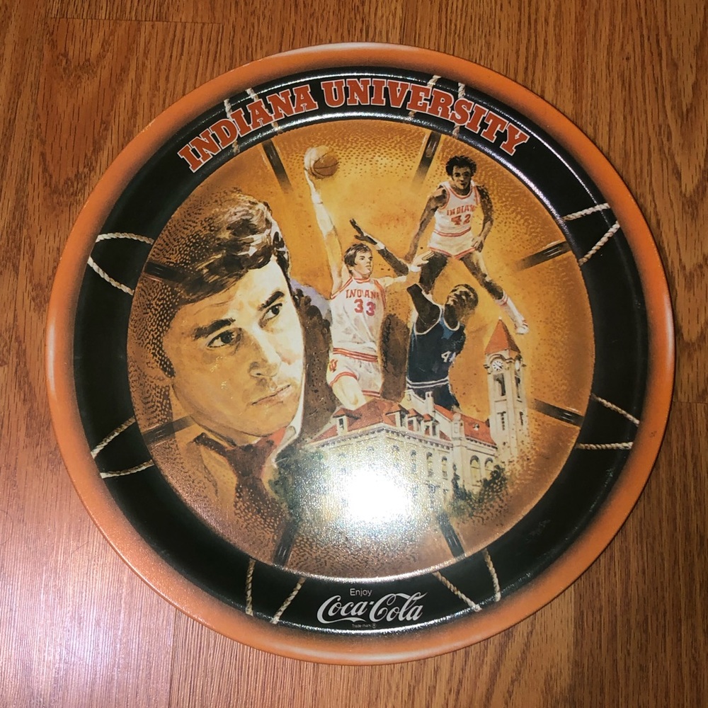 Indians University Hoosiers 1976 NCAA National Championship Coca-Cola Tin Plate